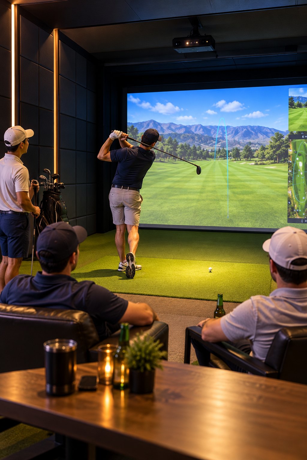 Men's league night in a Vanguard TrackMan bay